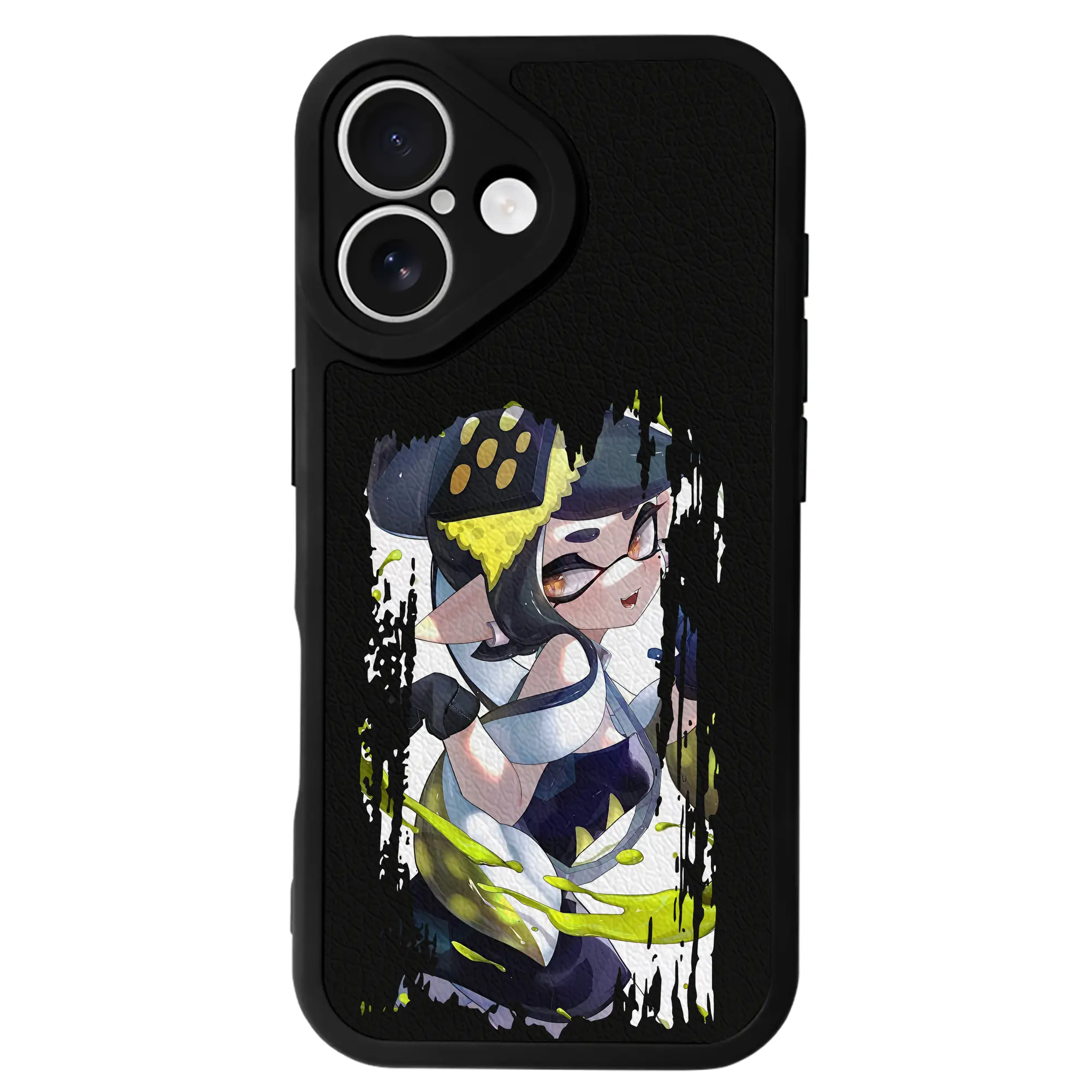 スプラトゥーン グッズ,シオカラーズ アオリ - IPhone 16シリーズ対応 ・ シリコンスマホケース ・ レザー調 ・ 高精度フィット ・ 耐衝撃 ・ ワイヤレス充電対応 ・ 精密カット